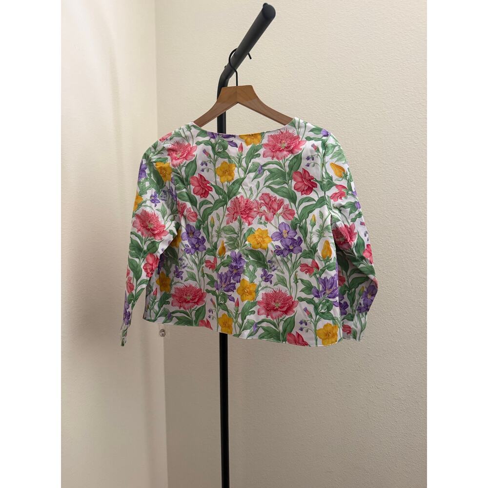 Prosperina BEAUMONT REVERSIBLE GARDEN PARTY FLORAL COTTON SCALLOP JACKET - Picture 9 of 10